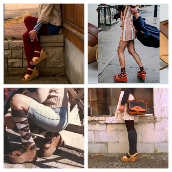 Korks Leather Cork Wedge Platform Sandals 9 - Picture 2 of 10